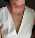 Choker o Gargantilla de encaje Rosa Fucsia