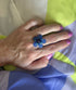 Anillo flor Azul Rey 5 pétalos