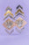 Aretes plateado y dorado con insecto de piedras plateadas