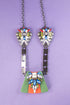 Collar plat obsc con verde militar, naranja, azul rey y blanco