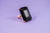 Anillo elástico piedra rectangular Negra