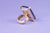 Anillo elástico piedra rectangular Negra