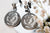 Aretes monedas plateado