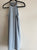 Vestido Halter Azul cielo. Cuello repleto canutillo gris