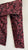 Pantalon Negro con estampado garigoleado Rojo