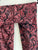 Pantalon Negro con estampado garigoleado Rojo